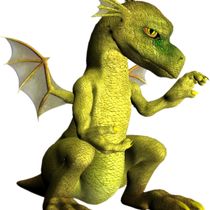 Green dragon PNG images, free drago picture