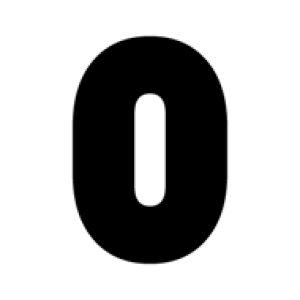 black number 0 PNG