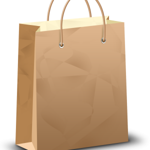 Paper shopping bag PNG image