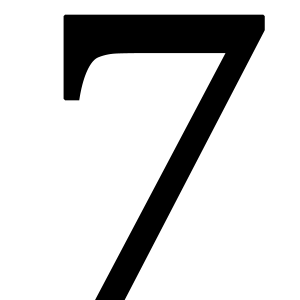 number 7 PNG