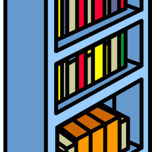 Bookshelf, bookcase PNG