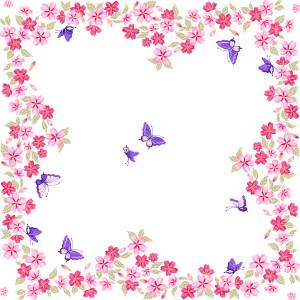 Floral frame PNG