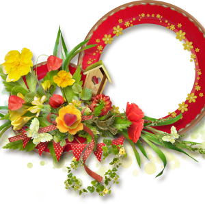 Floral frame PNG