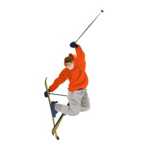 Skiing PNG