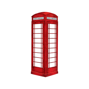 England London telephone booth PNG
