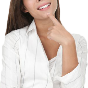 Thinking woman PNG