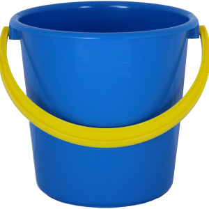 Plastic blue bucket PNG image