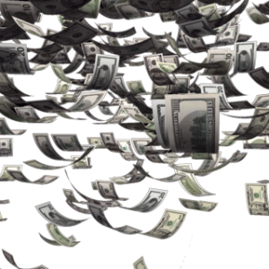 Falling money PNG