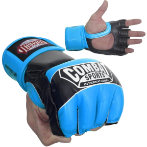 blue MMA gloves PNG