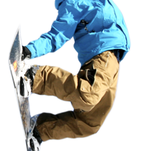 Man on snowboard PNG image