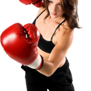 Boxing girl PNG image