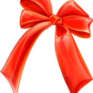 red ribbon bow PNG