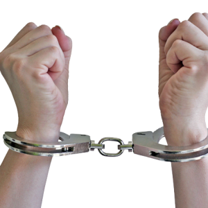 Hands in handcuffs PNG