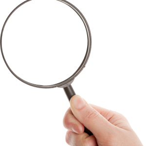 Loupe in hand PNG image