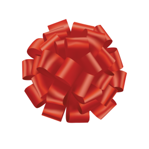 red ribbon bow PNG