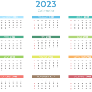 Calendar 2023 PNG