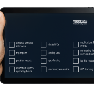 Tablet in hand PNG image