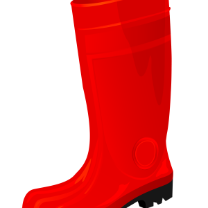 Rubber boots PNG red