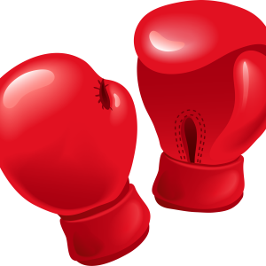 Red boxing gloves PNG image