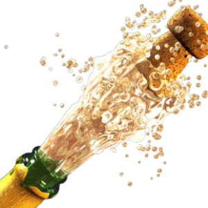 Champagne popping PNG