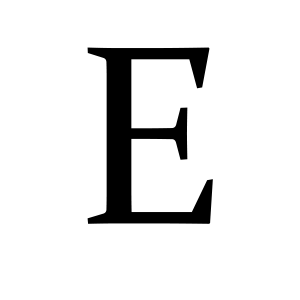 Letter E PNG