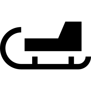 black sled PNG