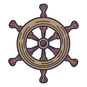Ship's wheel, rudder PNG