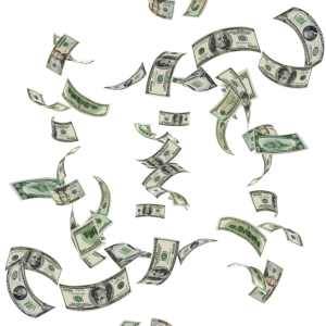 Falling money PNG