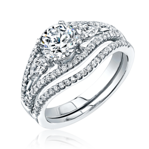 silver ring with diamond PNG