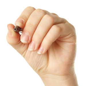 Pen in hand PNG image