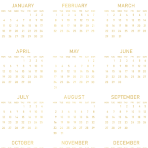 Calendar 2022 year PNG