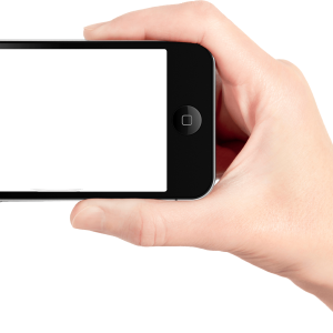 Phone in hand PNG