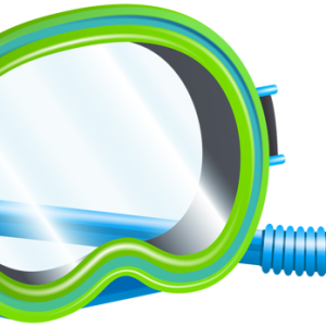 Snorkel, diving mask PNG