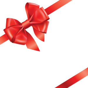 red ribbon bow PNG