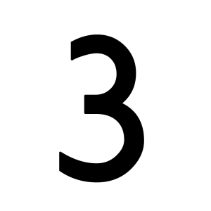 Number 3 PNG
