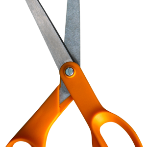 Orange scissors PNG image download