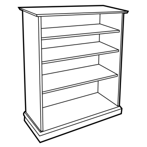 Bookshelf, bookcase PNG