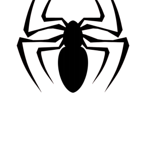 Black spider siluet logo PNG image