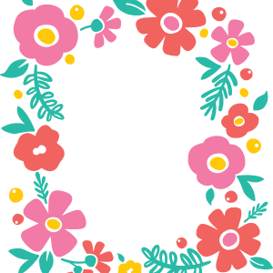 Floral frame PNG