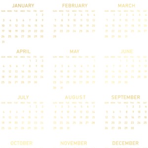 Calendar 2021 year PNG