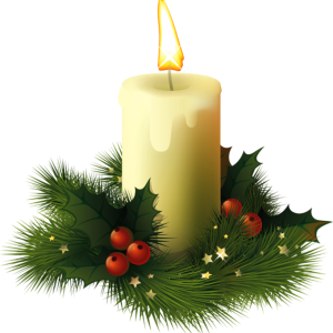 Christmas candle PNG image