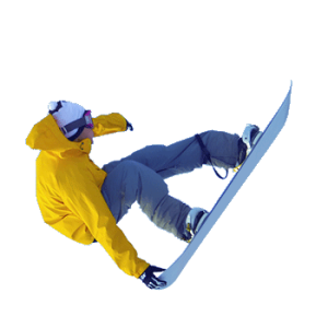 Snowboard man PNG image