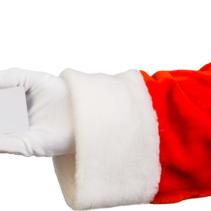 Santa Claus hand gift PNG
