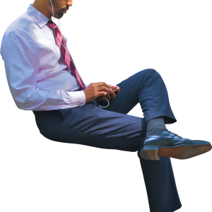 Sitting businessman PNG