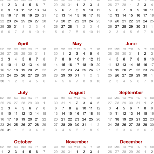 Calendar 2023 PNG