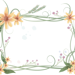 Floral frame PNG