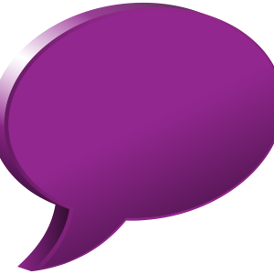 purple speech balloon PNG