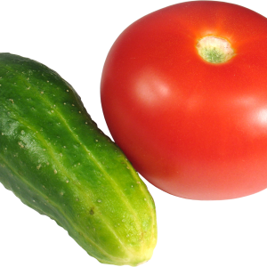 Cucumber and tomato PNG