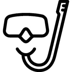 Snorkel, diving mask PNG