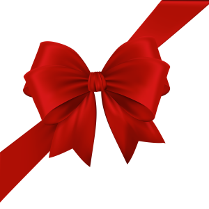 red ribbon bow PNG